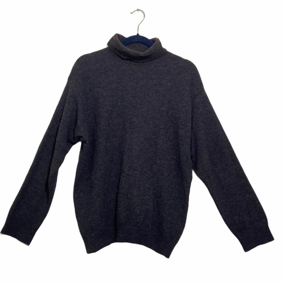 VINTAGE 100% wool cowl turtleneck sweater - Picture 1 of 7